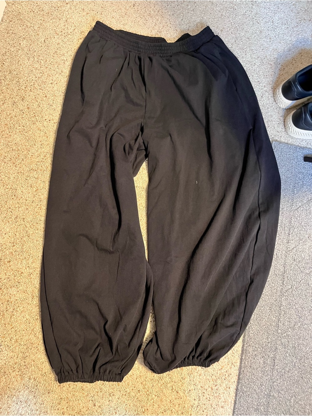 Free People black casual pants with elastic hem